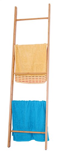 Bambus Handtuchleiter – 170×45 cm – Handtuchhalter Bad Regal – Handtuch Ständer Leiter - 2