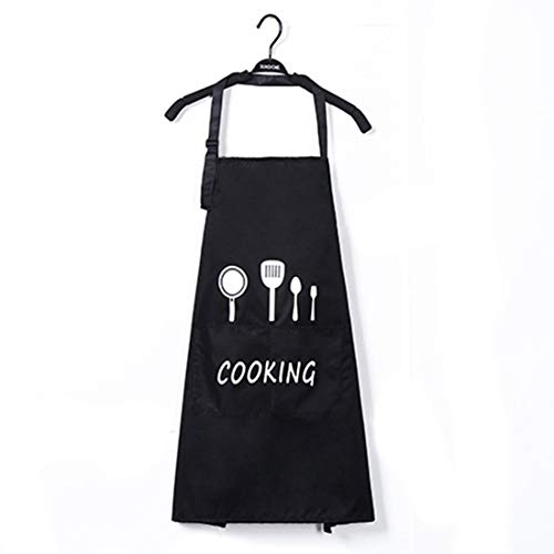 Carry stone Tablier de Cuisine Mignon modèle de Couteau et de Fourchette Tablier de Cuisine Étanche à l'huile Étanche sans Manches Tablier Robe pour Barbecue à la Maison Noir
