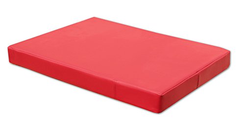 Colchón polipiel calidad Premium para palets (80 x 60 medio Europalet, Rojo Ferrari)
