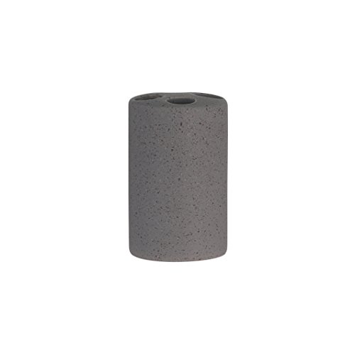 axentia 126823 Bad-Set Colmar, Badausstattung, WC-Zubehör aus hochwertiger Keramik und Bambus, grau, 24.5 x 22.5 x 8 cm - 5