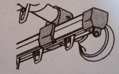 Halter u.Endkap. U-Lauf weiss - 2