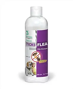 Green Dragon's Natural Ticks & Flea Killer Shampoo for Pets - 500ml