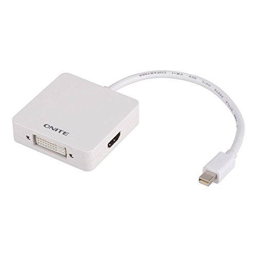 Onite 3in1 Mini Displayport DP zu VGA + HDMI + DVI Adapter (Konverter) Kabel für PC + Apple Mac Book MacBook Pro MacBook Air Mac mini - 2