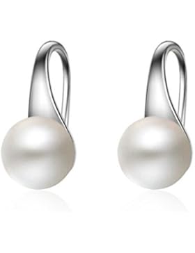 Boowhol 925 Sterling Silber Hypoallergen Perlen Ohrringe Ohrclips Ohrstecker Ohrhänger Ohrring Hoop Ohrringe Modische...
