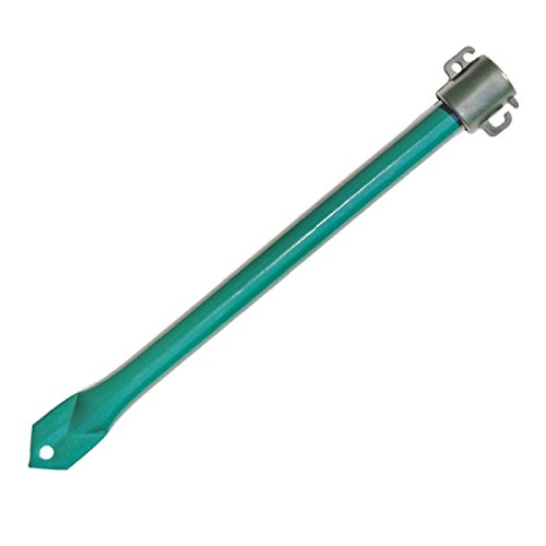 Gartenstab Zaunpfosten - 18 x 1250 mm - grün pulverbeschichtet mit Spezialkappe und spitzem Bodenstück