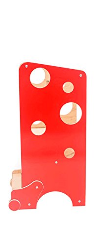 Preisvergleich Produktbild Leea Lernturm, Hochstuhl, Aktivitätentisch, Rutsche und Kreidetafel (red)