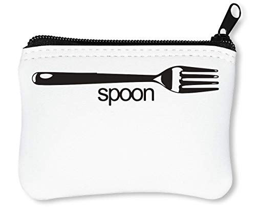 Preisvergleich Produktbild Spoon Fork Funny Illusion Reißverschluss-Geldbörse Brieftasche Geldbörse
