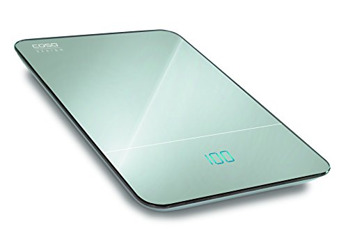 Caso 3260 F10 Design-Waage, groe verspiegelte Glasflche, Wiegebereich bis 10 kg, Tara Funktion, groes LCD-Display, ideal fr Kche und Bro