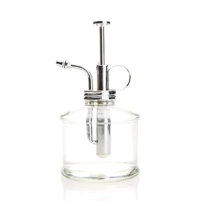 Style de purisme Plante Mister- Bouteille en verre clair & Pulvérisateur en laiton (Couleur Chrome)