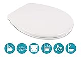 Absenkautomatik & Abnehmbar: Mit der modernen Absenkautomatik schließen sich Deckel und Brille automatisch. Zudem kann er einfach von oben abgenommen werden, ohne die Befestigung lösen zu müssen. So können Sie bequem Sitz und Toilette reinigen.