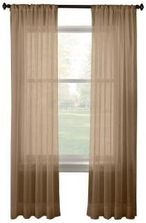 Taupe Linda Sheer Voile Panel/curtain/drape; 60 inches wide X 84 inches long; One Panel Per Package by Sally Textile