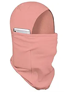 BLACKSMITH Unisex Face Mask Pro Balaclava with Mobile Holder - 4 Way Stretch (Pink, Free Size, Pack of 1)