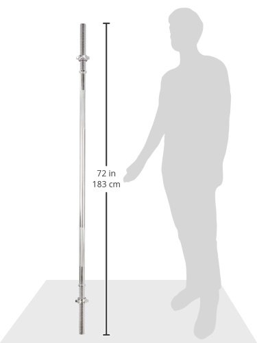ScSPORTS Langhantelstange 160 cm Durchmesser 30 mm mit Schraubverschlüssen Gewicht 9,5 kg Langhantel - 2