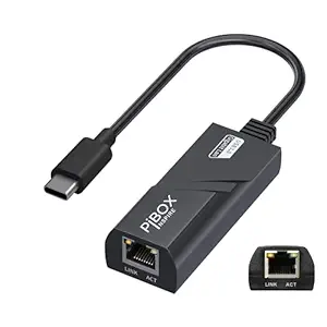 USB C to Ethernet , PiBOX India , RJ45 to USB C Thunderbolt 3/Type-C Gigabit Ethernet LAN Network Adapter, - Wired Network Convert Adapter Plug & Play , Compatible for MacBook, Laptop, More Devices