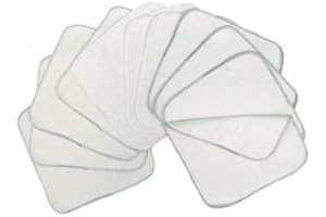 AVO + CADO Avo+cado - Toallitas de franela de doble capa con rizo, 12 unidades, color gris