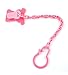 Vale® Baby Infant Dummy Soother Pacifier Chain Clip Holder Toddler Gift-Pink
