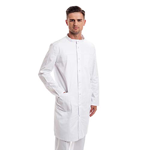 Vest Albus Bata de Laboratorio Sanitario Medida Hombre Ropa (XL)