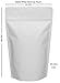 Produktbild Die habituel Stand up Tasche/Beutel Weiß Matt 100 Gms wiederverschließbaren mit Zip Lock 120 x 200 mm, Schwarz, 120 x 200 mm