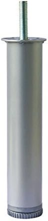 Home System 674204 Metal Round Leg for Slatted Beds Diameter 40 mm – Height 20 cm Grey