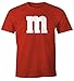 Produktbild MoonWorks® Herren T-Shirt Gruppen-Kostüm M Aufdruck Kostüm Fasching Karneval Verkleidung Männer Fun-Shirt rot M