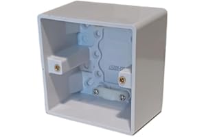 Éabcon Extra Deep Surface Mounted Back Box/Pattress 1 Gang Single 47mm - White