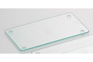 Kesper Glas Schneideplatte, Küchen Schneidebrett, mittel, ca. 30x20cm, leicht geriffelte Oberfläche
