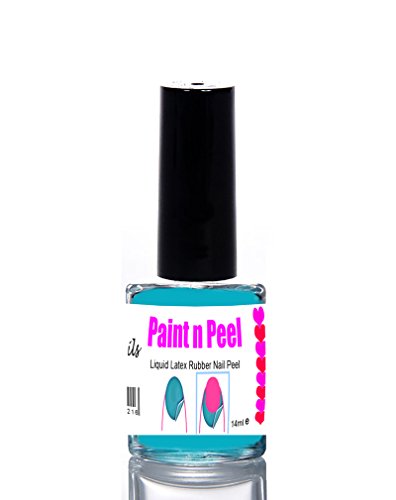 Nail Paint & Peel Off Liquid Nails Art Tape Blue Latex Rubber