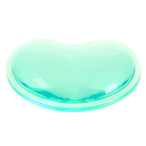 HIMRY weiche Handballenauflage Crystals Gel, Herz Form Gel Handgelenkauflage, Rutschfeste Fleckenresistente Silikon Flex Auflage, Grün, KXC5112 green