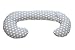 Maternity/pregnancy/nursing support body pillow, cushion (pattern: polka dots on grey)