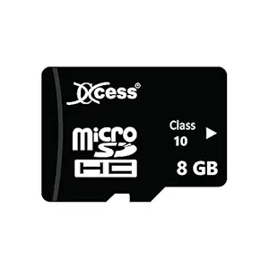 XCCESS-JUST CONNECT 8GB Memory Card/Micro SD Card, Class 10, Fast Speed for Smartphones, Tablets and Other Micro Slots with Data Transfer (Black)