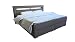 Produktbild SAM® LED-Boxspringbett 200x200 cm, Austin, anthrazit, Stoff, Bonellfederkern-Matratze H3, Topper