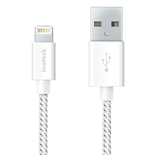 [Apple MFi zertifiziert] Inateck Lightning kabel für iPhone, iPad, iPod, Apple USB Ladegerät Kabel fürs Laden und Synchronisieren, 1,2m - weiß