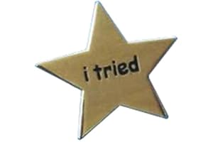 CHICHENGNIAN Enamel Pin Badges I Tried Brooch Pin Star Shape Lapel Pin Gold Star Pins Creative Funny Gifts Metal Badges for Clothing Bags Jackets Accessory