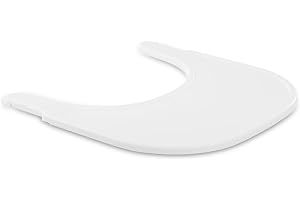 Hauck Alpha 661581 Matbord För Barnstol, Vit, 1 st | 6–36 månader, verktygsfri montering för att klicka på skyddsbyglar, snabb avtagbar, lätt att torka av, matbräda för barnstol