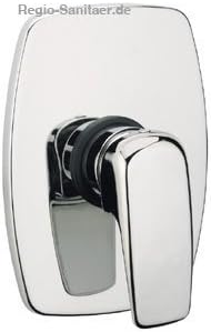 Kimono Series Elegant Curved Square Flush-Mounted Single Lever Mixer for Shower / Wash Basin / Bath with Ceramic Cartridge High-Shine Chrome Finish