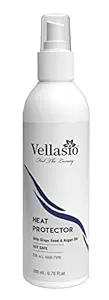Vellasio Natural Hair Heat Protector and Hair Heat Protection Spray For Hair Straightener With Moroccan Argan oil And Grapes Seed Oil (200ml)
