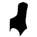 Produktbild The Chair Cover Company Stuhlhussen Spandex Lycra Universal Schonbezüge Esszimmerstuhl Abdeckung Hochzeit Bankett Party gewölbte Vorderseite, Schwarz, 10