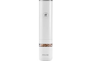 ZWILLING ENFINIGY Elektrisk salt- och pepparkvarn med keramiskt malverk och LED-lampa, kan laddas via USB
