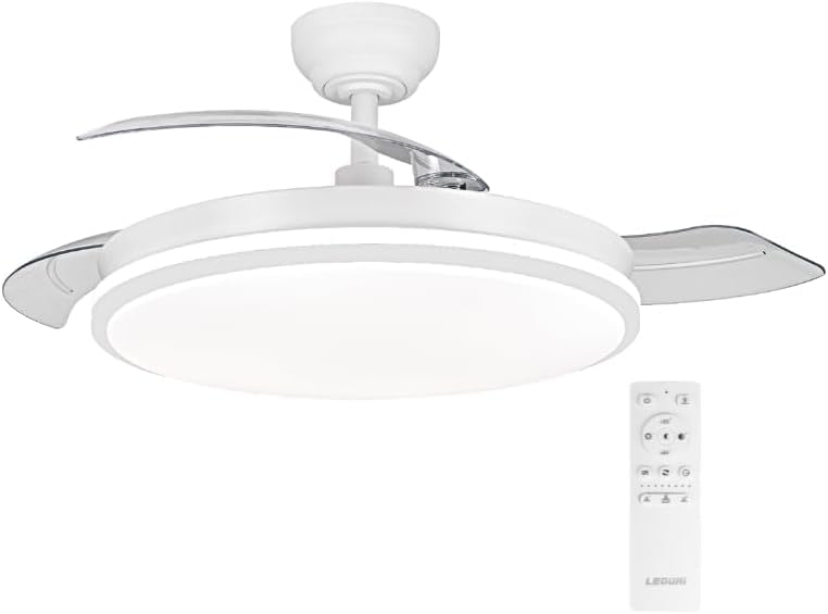 Qualité de Fabrication & Durabilité : LEDUNI Ventilador con Luz LED 72w 7590LM con