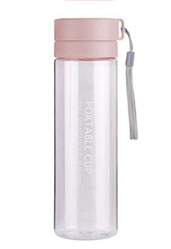 Vlunt Bouteille d'eau Sport, Eco Friendly et Plastique sans BPA, Portable Gourdes Fitness Para Extérieur, École, Voyage et Camping - 800ml, Rose