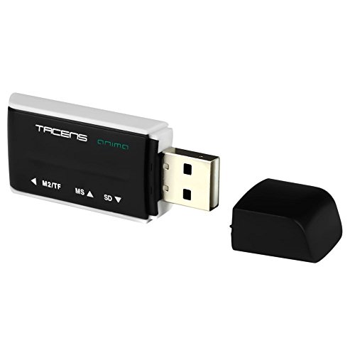 Tacens Anima ACRM1 - Lector de tarjetas m  ltiple  46 en 1  USB 2 0  4 ranuras  r  pido y ligero  color negro