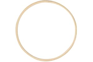 RAJVI 3 Piezas 40 cm Anillos de Corona de Aros Florales de Bambú de Madera para Decoración de Corona de Navidad de Boda DIY, Artesanías Colgantes de Pared de Macramé