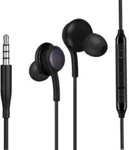 Wired Headset Earphones Headphones with Mic Compatible with Samsung (AKG) - Handfree for Mobile Phone & Smartphones with Microphone in Ear Deep High Bass Earphones with Mic (Pack of 1)