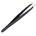 Precision Tweezers with Slanted Tip - AsaVea High Quality Make Up Stainless Steel Tweezers with Slant Design - Best for Brow Shaping and Splinter Removal - Ideal for Travel - Get Perfect Eyebrows Today!(Black)