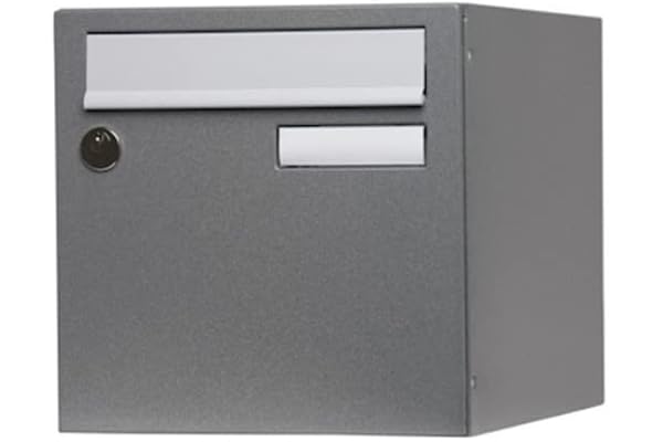 Boîte aux lettres normalisée la poste 1 porte RENZ Planète, acier gris