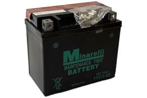 FAR BATTERIA MOTORPARTS MINARELLI YTX12-BS 12V 10AH COMPATIBILE CON PIAGGIO VESPA GTS SUPER SPORT 300 4T 10 > 13 SENZA MANUTENZIONE COMPLETA SPECIFICA MOTO SCOOTER