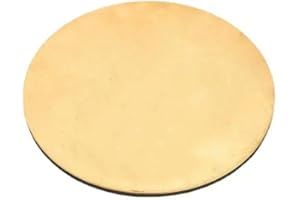 XWTOOL Durchmesser 10 15 20 25 30 35 40 50~200 mm Dicke 0,5/0,8/1/1,5/2/3 mm Messingpad, H62 Messingblech, runde Messingplatte for Heimwerker(0.8MM*150MM)
