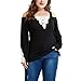 Produktbild Oliviavan Langarm Casual Top für Damen in großer Größe Oversize Oberteile T Shirt Pullover Shirts Tunika Blusen Tops Streetwear Schwarz Business Stil