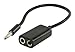 Produktbild Valueline VLMP22100B0.20 Stereo Audio Splitter Kabel (3,5mm Klinke) 0,20m schwarz