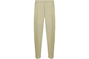 EFTINAN Ladies Half Elasticated Waist Trouser 2 Side Pockets Short Regular Long Length for Business Office Work Womens Pants Bottoms UK 8-24
